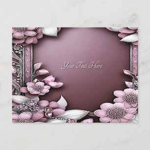 Carte postale florale rose