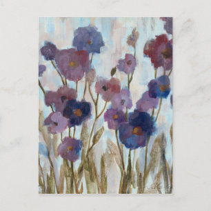 Carte Postale Florales Abstraites En Violet