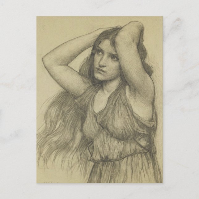 Carte Postale Flore aux cheveux longs (Devant)