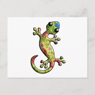 Carte Postale Flore bleu rouge