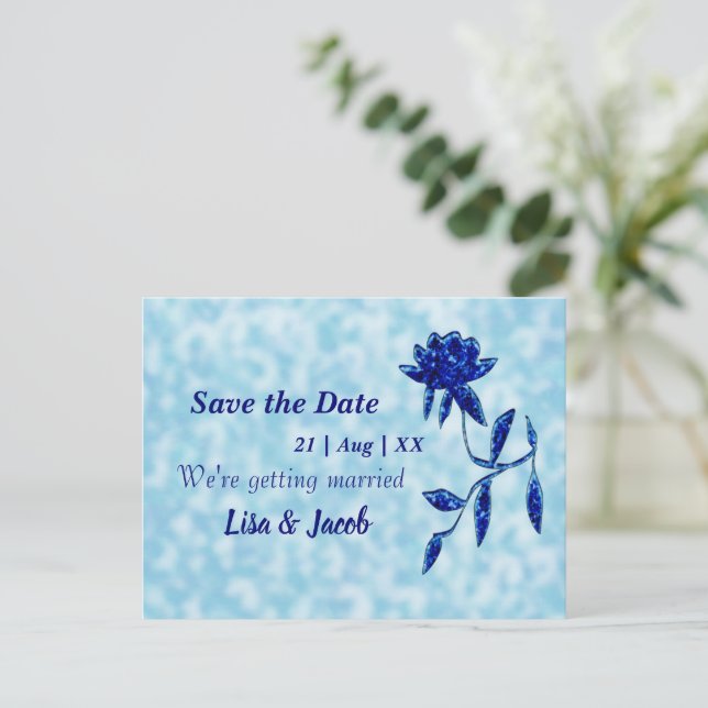 Carte Postale Flore bleue de minuit (Debout devant)