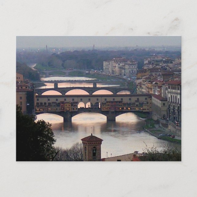 Carte postale Florence Bridges, Italie (Devant)