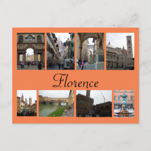 Carte Postale Florence Collage