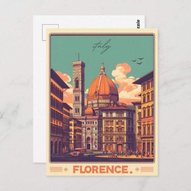 Carte Postale Florence, firenze italie cadeaux de voyage (Devant / Derrière)