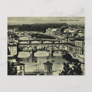 Carte Postale Florence, fleuve Arno