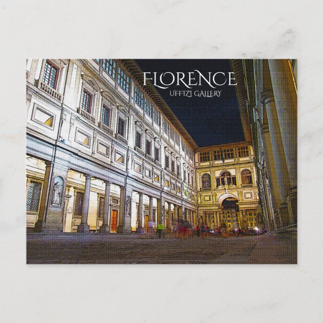 Carte Postale Florence, Galerie des Offices (Devant)