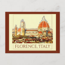 Florence, Italie Affiche de voyage rétrospective