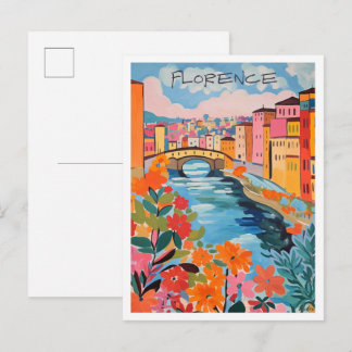 Carte Postale Florence Italie Art Voyage