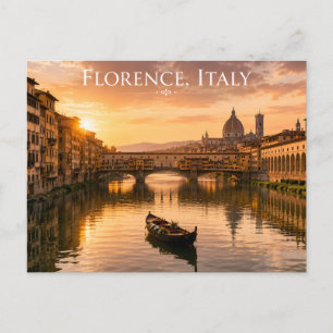 Carte Postale Florence Italie Coucher de Soleil Voyage