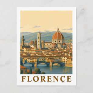 Carte Postale Florence Italie Duomo Voyage Rétro