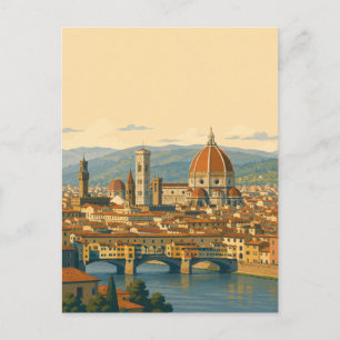 Carte Postale Florence Italie Duomo Voyage Rétro