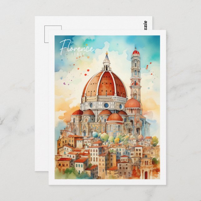Carte Postale Florence Italie Lieu de voyage célèbre (Devant / Derrière)