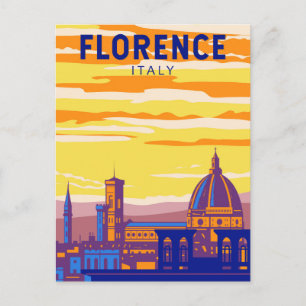 Carte Postale Florence Italie Voyage Art Vintage