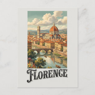Carte Postale Florence Italie Voyage Rétro