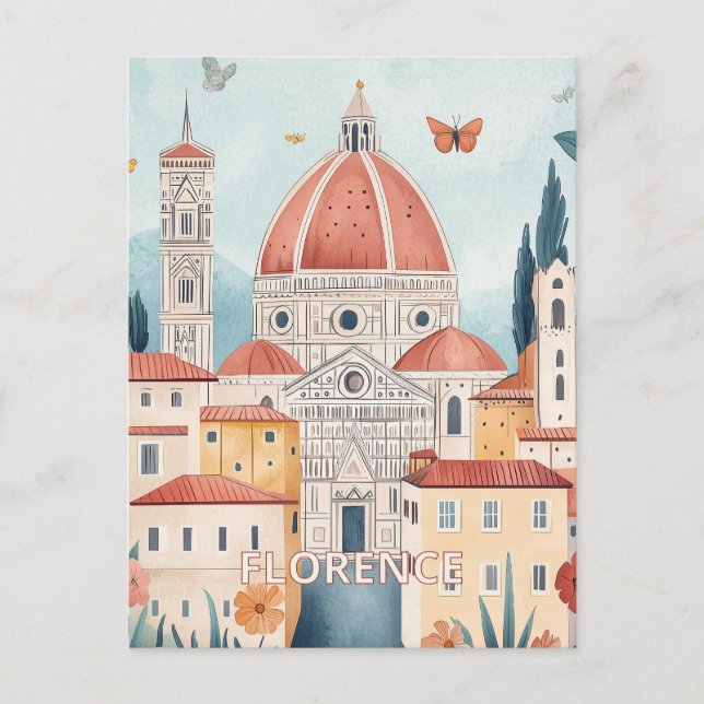 Carte Postale Florence Italie Voyages (Devant)