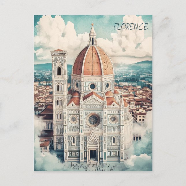 Carte Postale Florence Italie Voyages (Devant)