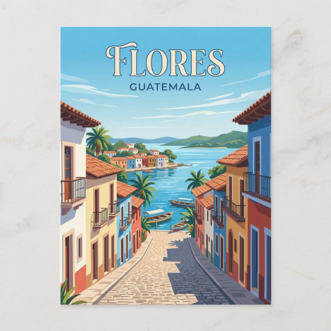 Carte Postale Flores Guatemala (Devant)