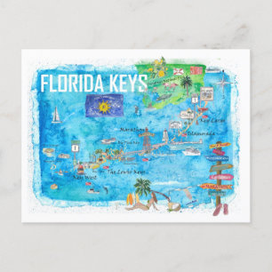 Carte Postale Florida Keys Key West Marathon Key Largo