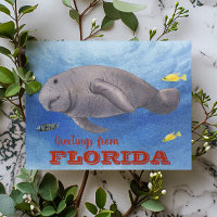 Florida Manatee Aquarelle sous l'eau