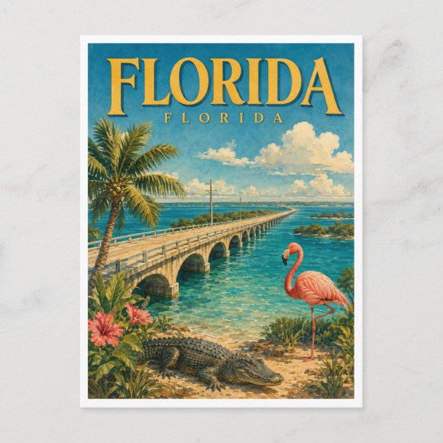 Carte Postale Florida Overseas Highway GeoSaga (Devant)