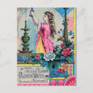 Carte Postale Florida water vintage perfume ad victorian deco