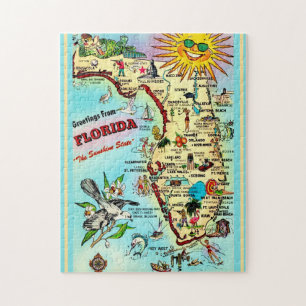 Carte postale Floride 11x14 Jigsaw Puzzle