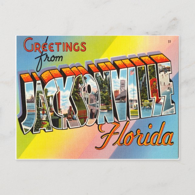 Carte Postale Floride de Jacksonville (Devant)