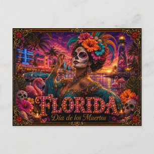 Carte Postale Floride Día de los Muertos Rétro