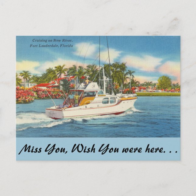 Carte Postale Floride, Ft. Lauderdale, New River (Devant)