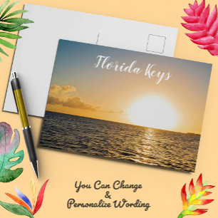 Carte Postale Floride Keys Golden Sunset