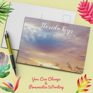Carte Postale Floride Keys vibrant Sunset Cloudscape
