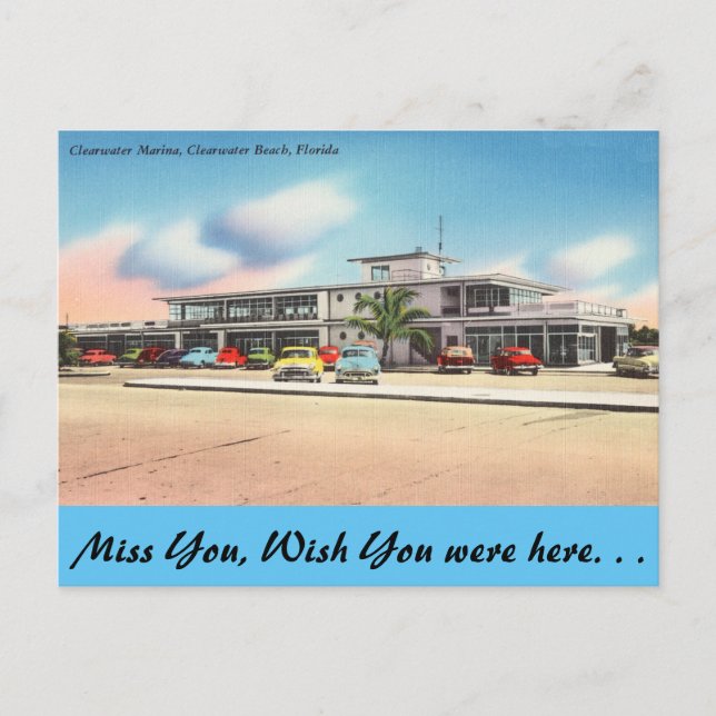 Carte Postale Floride, Marina Clearwater, Plage Clearwater (Devant)