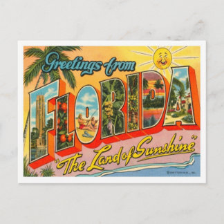 Carte Postale Floride Salutations Des États-Unis