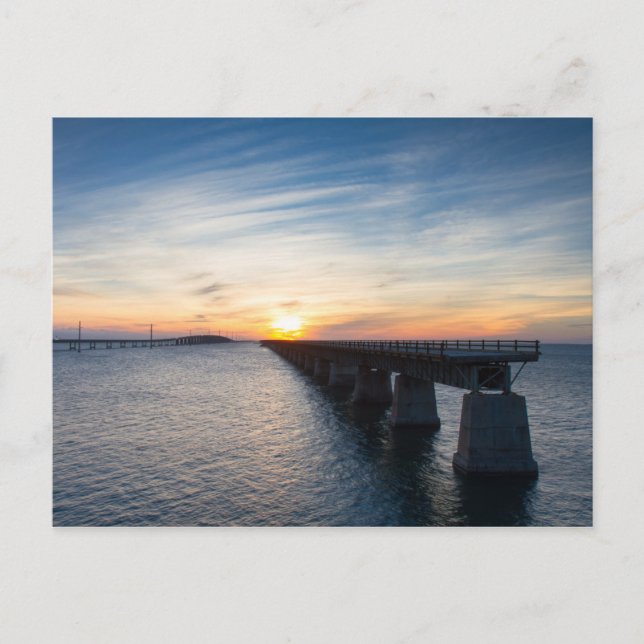 Carte Postale Floride - Seven Mile Bridge au coucher du soleil c (Devant)