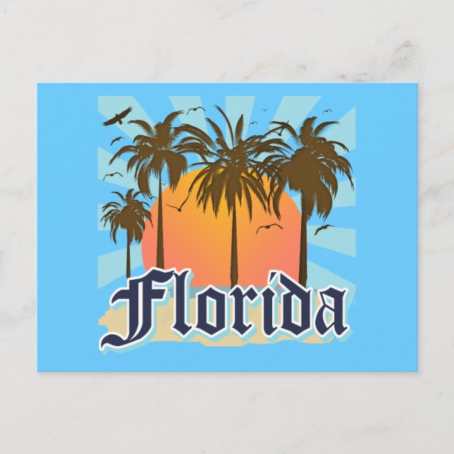 Carte Postale Floride The Sunshine State USA (Devant)