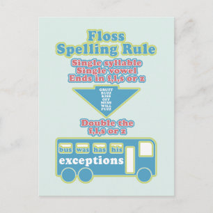 Carte Postale Floss Rule Phonics Apprentissage Anglais