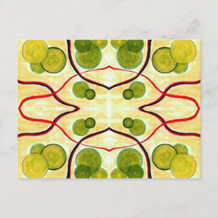 Carte postale Flotte crème verte