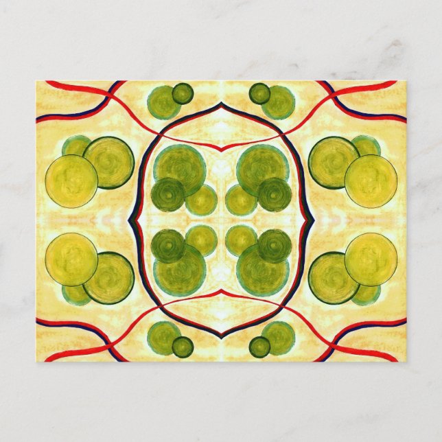 Carte postale Flotte crème verte (Devant)