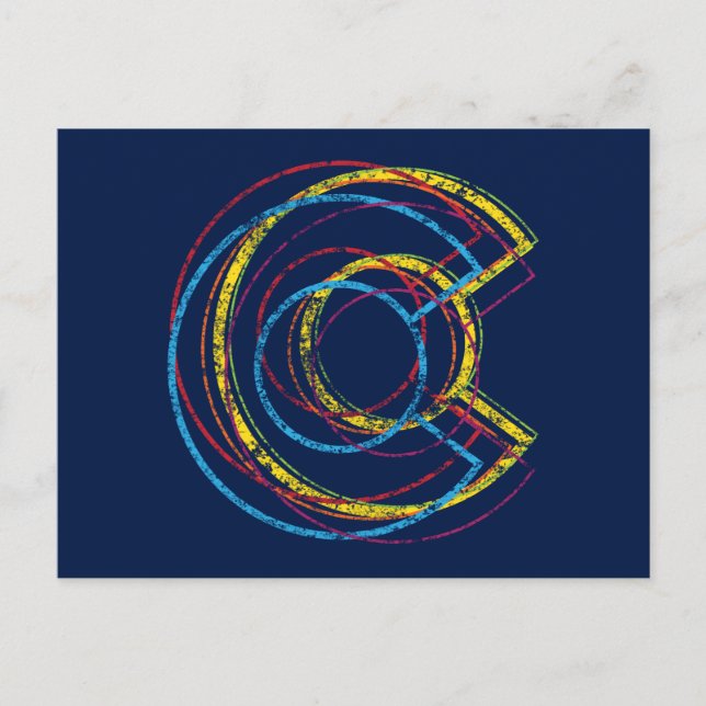 Carte Postale flou colorado pride (Devant)