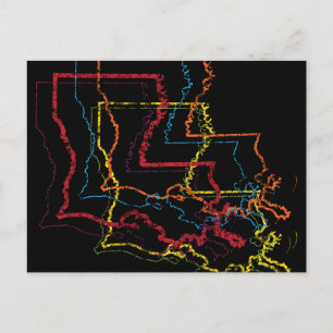 Carte Postale flou de fierté louisiana