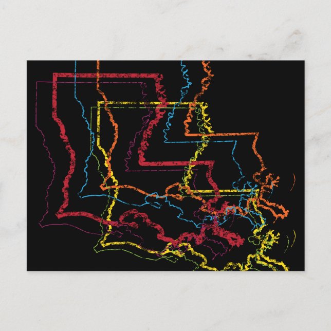Carte Postale flou de fierté louisiana (Devant)