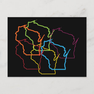 Carte Postale flou de fierté wisconsin
