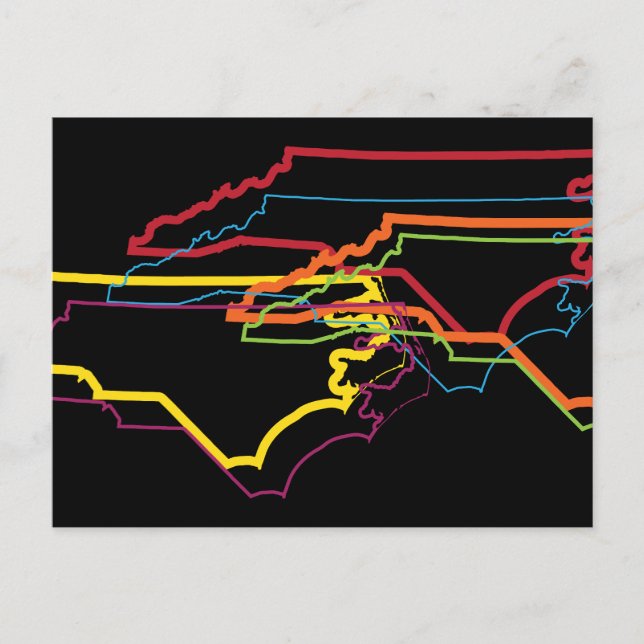 Carte Postale flou de la fierté de la caroline du nord (Devant)