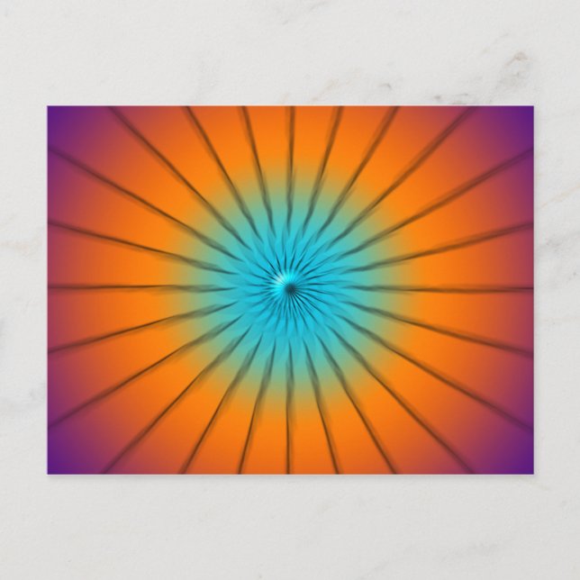 Carte Postale Flou radial abstrait et coloré (Devant)