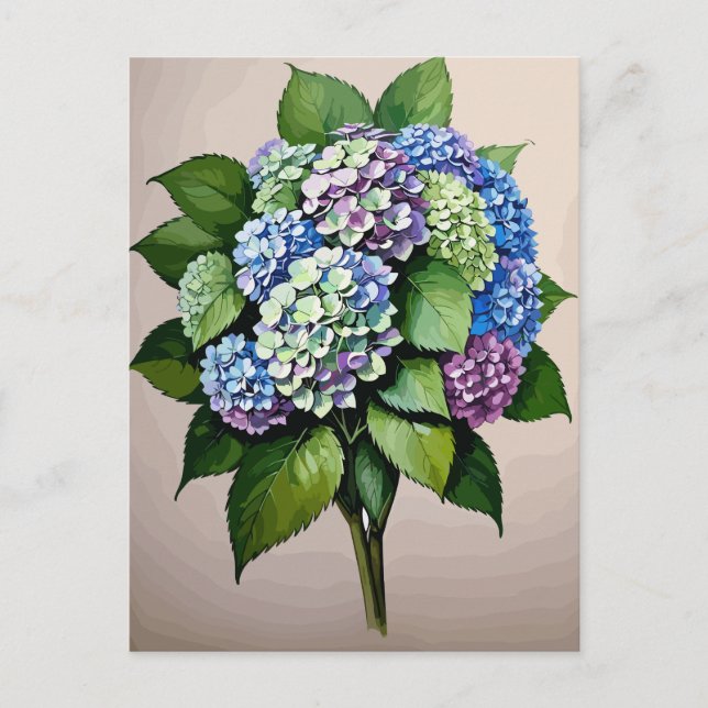 Carte Postale Flower bleu (Devant)