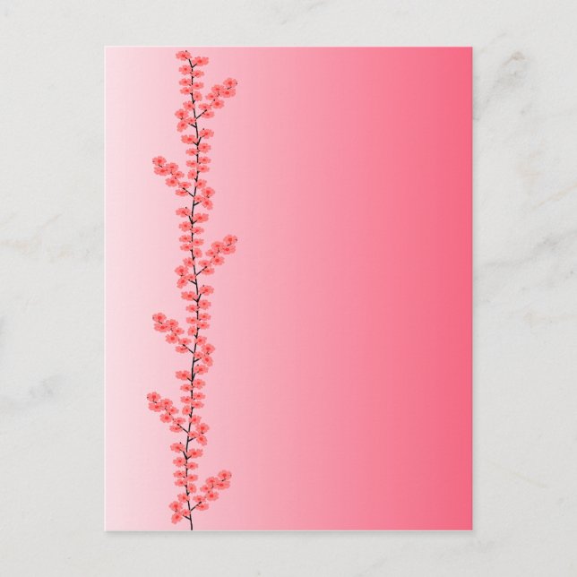 Carte postale Flower Branch, personnaliser (Devant)