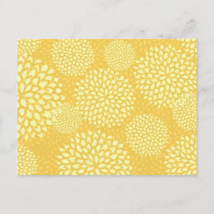 Carte Postale Flower Bursts on Yellow