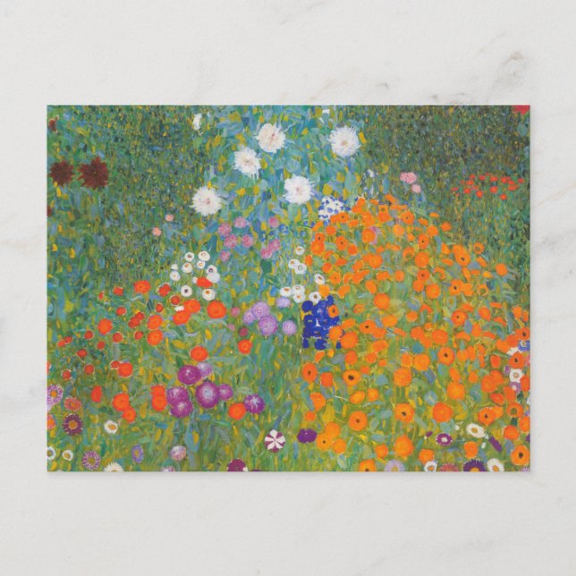 Carte Postale Flower Garden by Gustav Klimt (Devant)
