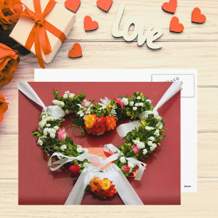 Carte postale Flower Heart Wreath