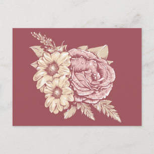 Carte postale Flower Illustration